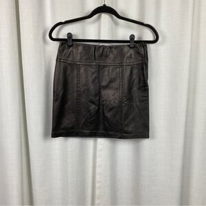 Danier Black Leather Mini Skirt Sz.8 NWT